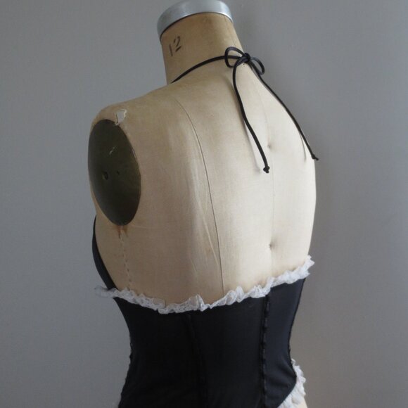 Vintage Victoria's Secret Black Halter Sheer Corset - NWOT - Picture 4 of 6